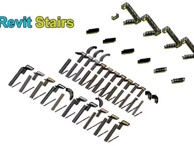 Revit Stairs Collection Free 3D model