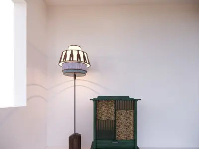 Cabinet And Lamp design 3D model