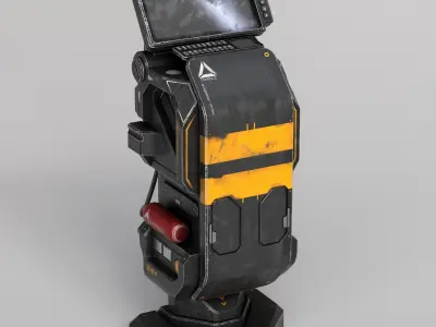 Sci-fi Console Archie Two PBR Low-poly 3D model