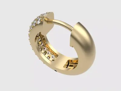 Radiant Hinged Hoop Earrings JDBCo 3D print model