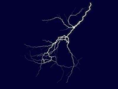 Realistic 3D Lightning CA-04 Low-poly 3D model