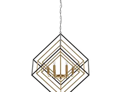 Marshallton Dimmable Geometric Chandelier by Brayden Studio 3D model