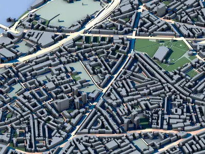 Part of London 3D Model Central London Skyline 3D model