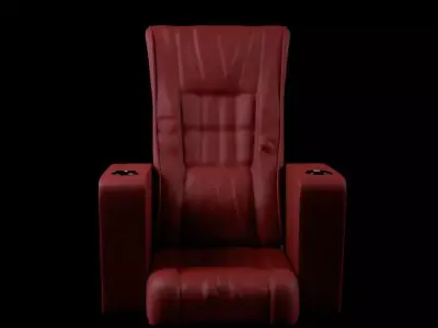 Red Leather Cinema Chair 3D model
