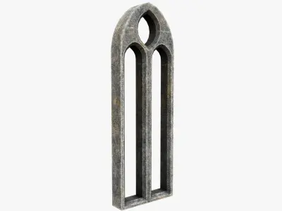 Medieval window Low-poly 3D model