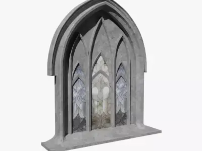 Gothic Window Low-poly 3D model buy