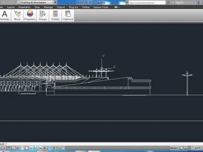 Sketchup Terminal A1 Project SKP DWG PIC 3D model