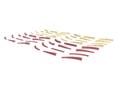 Cyberpunk Curb Pack Low-poly 3D model