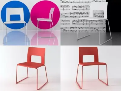 Kobe four chairs 3D model