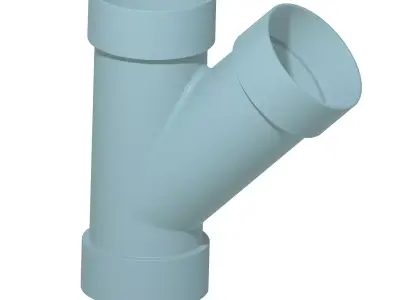 PVC Plumbing Y Fitting 3D print model