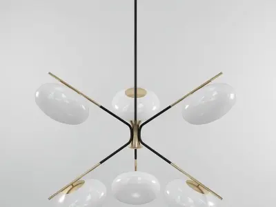 LEVITY levitt chandelier - gold 3D model