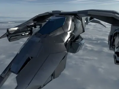 SCI FI WAR FIGHTER   Low-poly 3D model