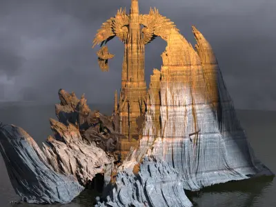 Ishtar Winged rock 1 3D model