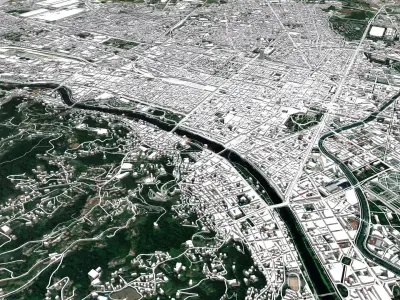 Cityscape Turin Italy 3D model