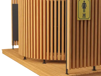 Beach changing room 3D model