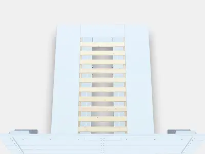 NORDLI Bed frame w storage and headboard 2 Low-poly 3D model