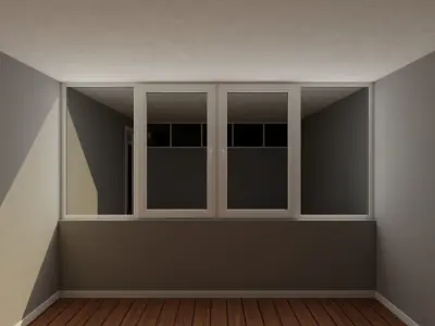 Window for interioir or exterioir Low-poly 3D model