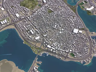 Muharraq Low-poly 3D model