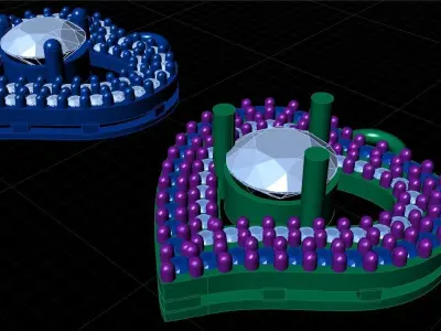 Heart Pendant 3dm stl 3D print model 3D print model