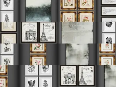 Collection of Picture Frames - 20 sets 3D Model Pack 5