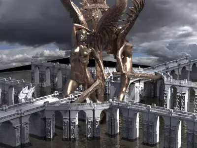 Lady of the lake Bridges 3 3D model