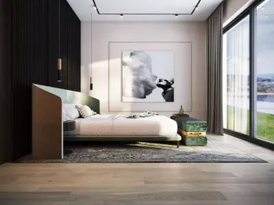 Master Bedroom Scene 3D Model  3D model