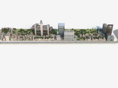 city scene model 3D model