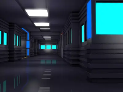 Sci Fi Corridor 3D model
