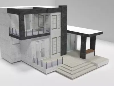 Excellent home Low-poly 3D model