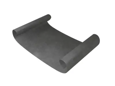 Scroll Paper v1 014 Low-poly 3D model