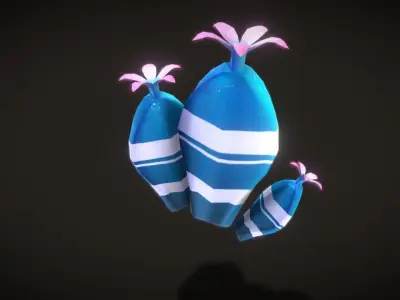 Cartoon Seaweed5 Low-poly 3D model