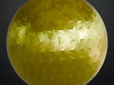 Golden Metal Pattern PBR Seamless Texture