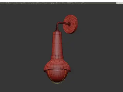 CAPPED CONCRETE SCONCE Low-poly 3D model