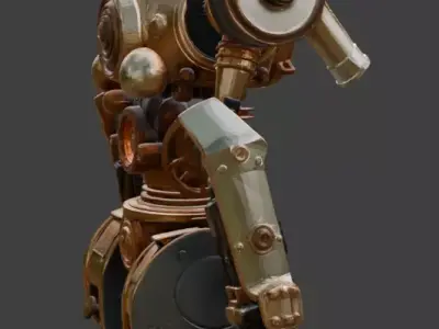 Steampunk Robot Mech Automaton 3D model