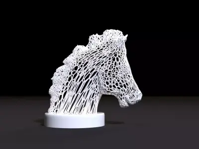 Horses head 3D print model