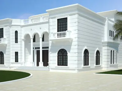 WHITE VILLA 3D model buy