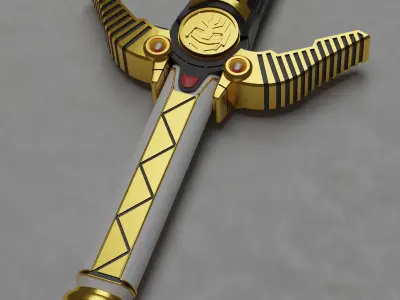 Power Rangers Inspired Lost Galaxy Quasar Saber and Sheath 3D print model