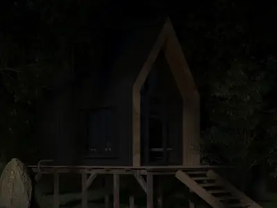 Photorealistic Forest Cabin 3D model