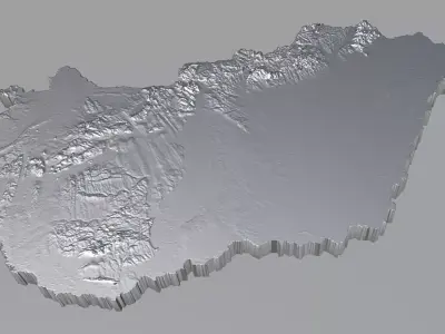 Hungary Terrain Country 3D model