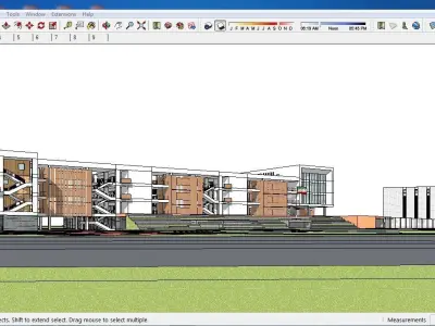 Sketchup School and University G2 3D model