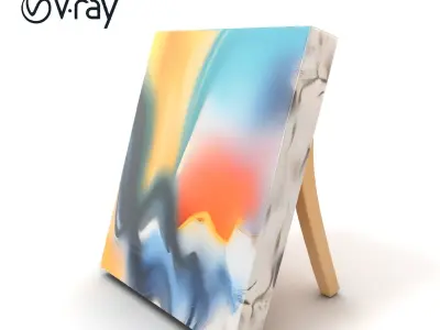 Impressionist Art Canvas 3D Model Pack Texture