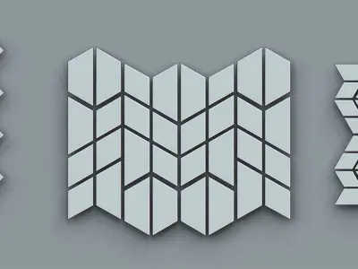 Brick Tiles IMM Brush Pack for Zbrush Low-poly 3D model