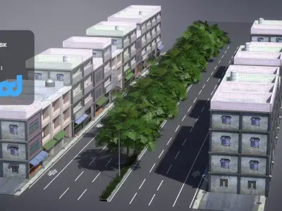 TW Suburbs Street 001 3D model