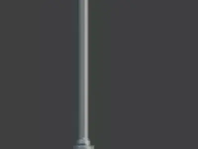 Urban Dual-Lamp Street Light 3D Model Low-poly 3D model