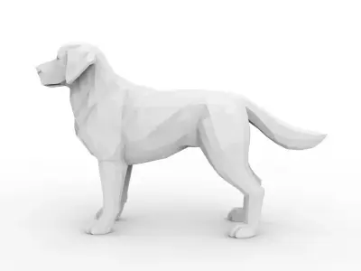 Low-Poly Dog 3D Printable 3D print model
