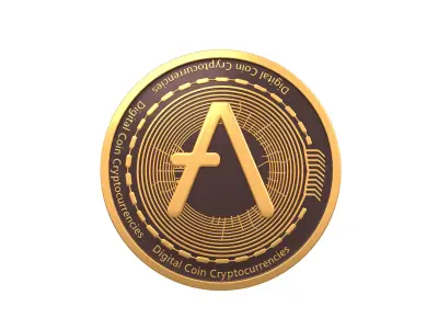 Aave Coin v2 001 3D model