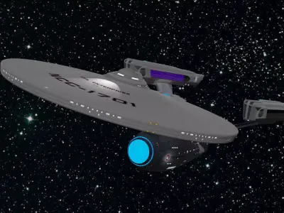 Star Trek Enterprise NCC-1701 High Poly 3D Model 3D model