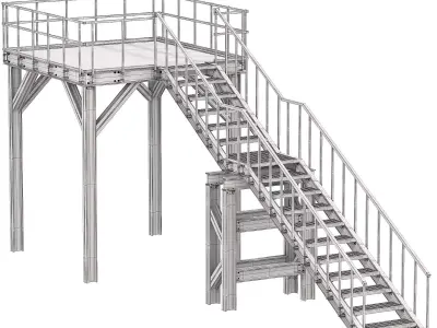 Factory Staircase 03 3D model