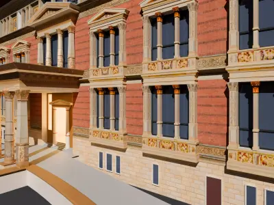Gropius Bau Low-poly 3D model