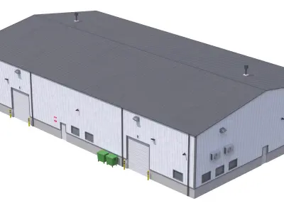 Industrial Building 5 Low-poly 3D model